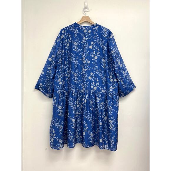 Tuckernuck Limoges Floral Royal Feminine Print A-Line Mini Shirt Dress XXXL - Picture 3 of 12